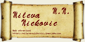 Mileva Ničković vizit kartica